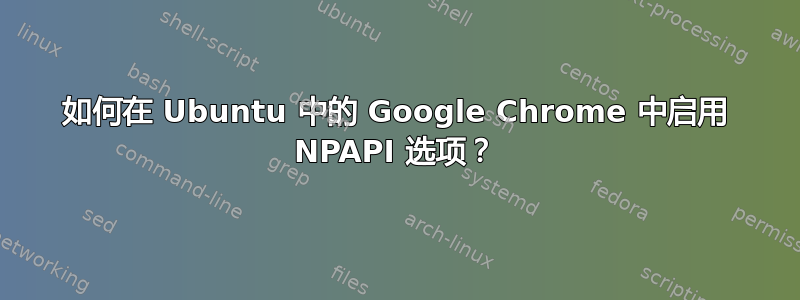 如何在 Ubuntu 中的 Google Chrome 中启用 NPAPI 选项？