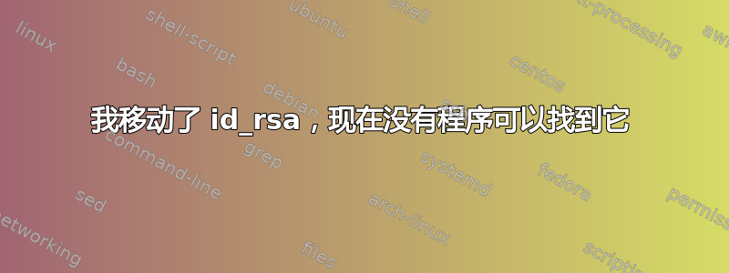 我移动了 id_rsa，现在没有程序可以找到它