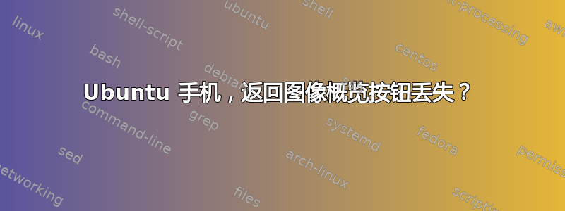 Ubuntu 手机，返回图像概览按钮丢失？