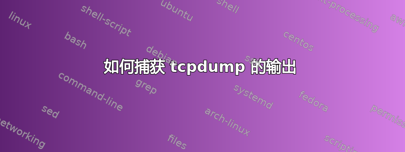 如何捕获 tcpdump 的输出