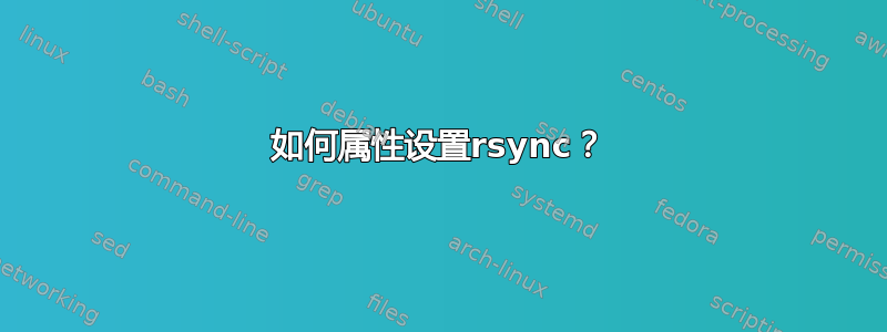 如何属性设置rsync？