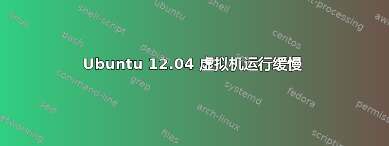 Ubuntu 12.04 虚拟机运行缓慢