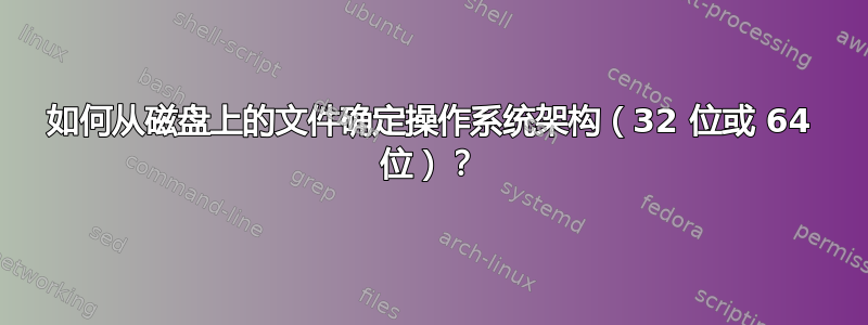 如何从磁盘上的文件确定操作系统架构（32 位或 64 位）？