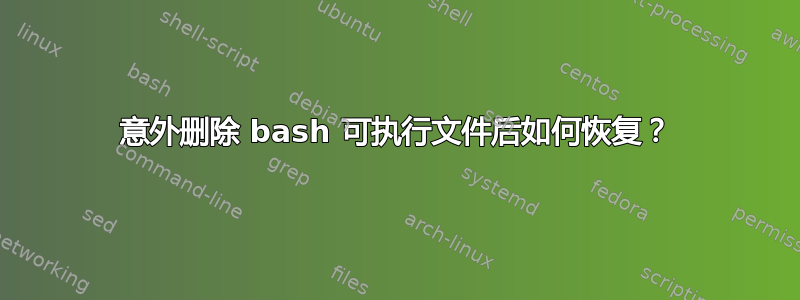 意外删除 bash 可执行文件后如何恢复？