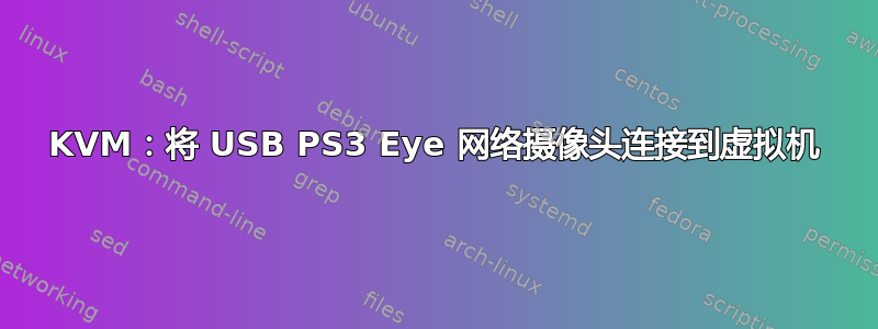 KVM：将 USB PS3 Eye 网络摄像头连接到虚拟机