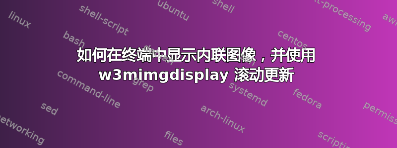 如何在终端中显示内联图像，并使用 w3mimgdisplay 滚动更新