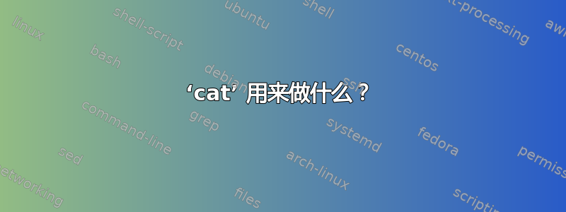 ‘cat’ 用来做什么？