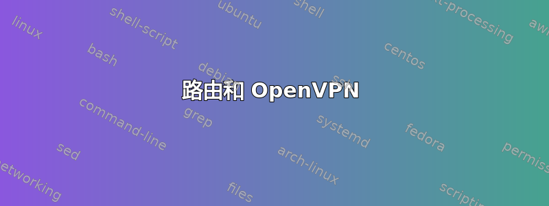 路由和 OpenVPN