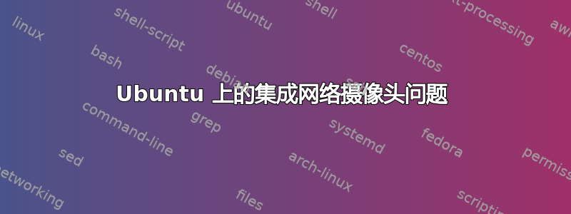 Ubuntu 上的集成网络摄像头问题