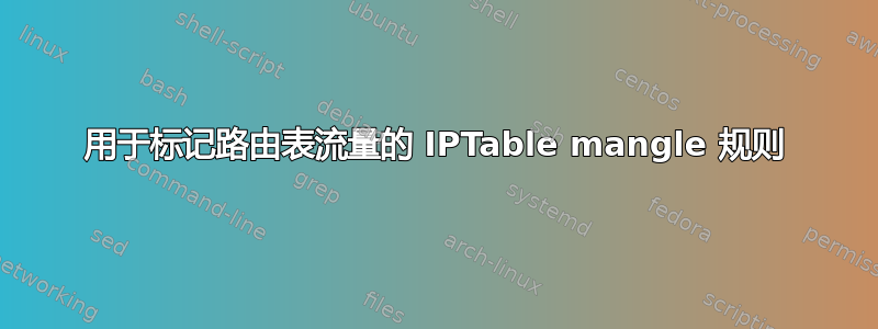 用于标记路由表流量的 IPTable mangle 规则