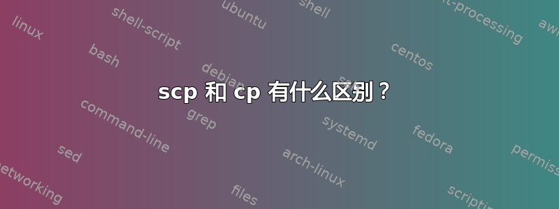 scp 和 cp 有什么区别？