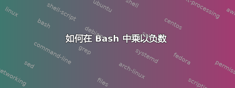 如何在 Bash 中乘以负数