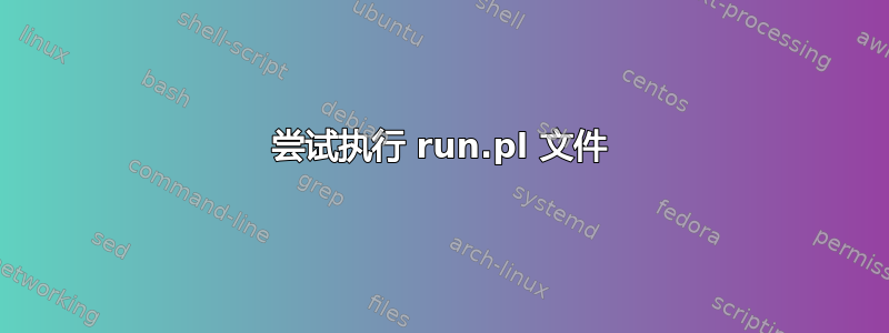 尝试执行 run.pl 文件