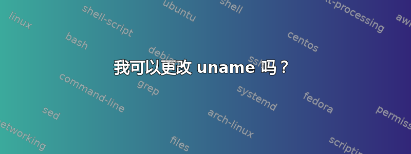 我可以更改 uname 吗？