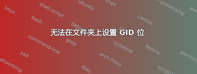 无法在文件夹上设置 GID 位