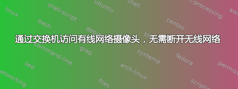 通过交换机访问有线网络摄像头，无需断开无线网络