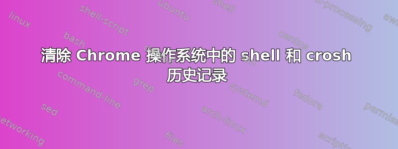 清除 Chrome 操作系统中的 shell 和 crosh 历史记录