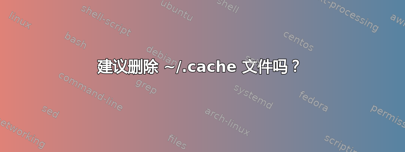 建议删除 ~/.cache 文件吗？