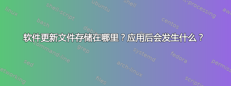 软件更新文件存储在哪里？应用后会发生什么？