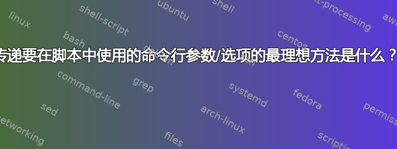 传递要在脚本中使用的命令行参数/选项的最理想方法是什么？ 