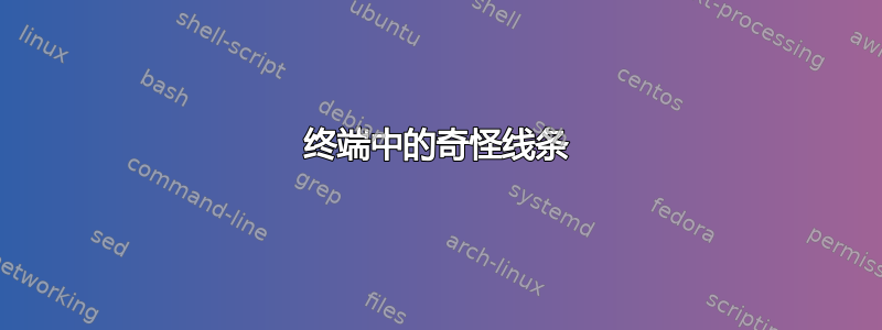 终端中的奇怪线条