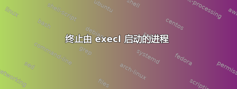 终止由 execl 启动的进程