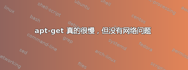 apt-get 真的很慢，但没有网络问题