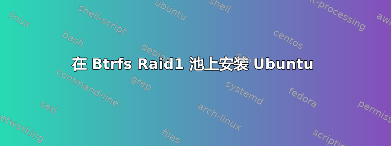 在 Btrfs Raid1 池上安装 Ubuntu