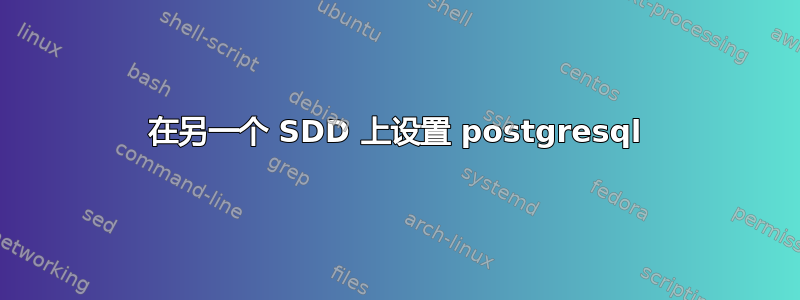 在另一个 SDD 上设置 postgresql