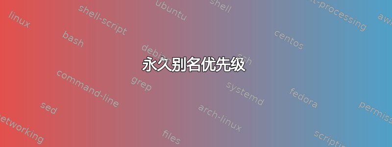 永久别名优先级