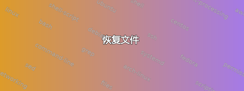 恢复文件