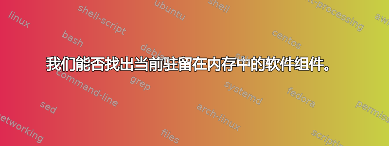 我们能否找出当前驻留在内存中的软件组件。