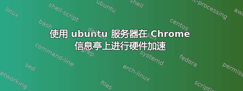 使用 ubuntu 服务器在 Chrome 信息亭上进行硬件加速