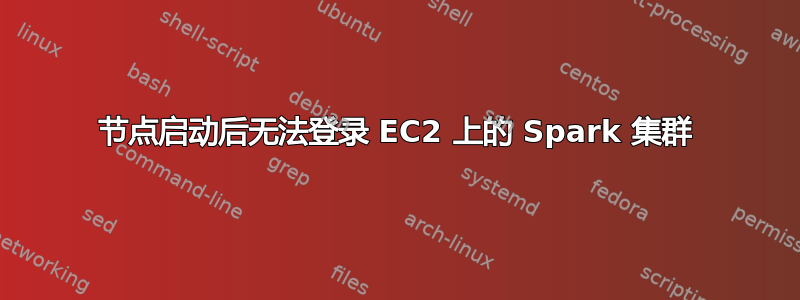 节点启动后无法登录 EC2 上的 Spark 集群