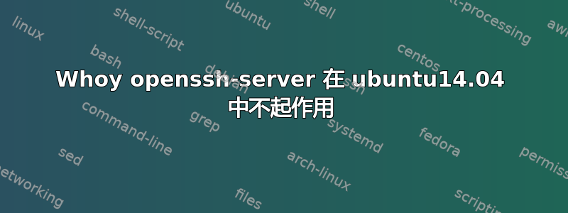 Whoy openssh-server 在 ubuntu14.04 中不起作用