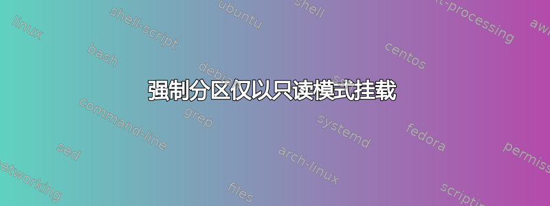 强制分区仅以只读模式挂载