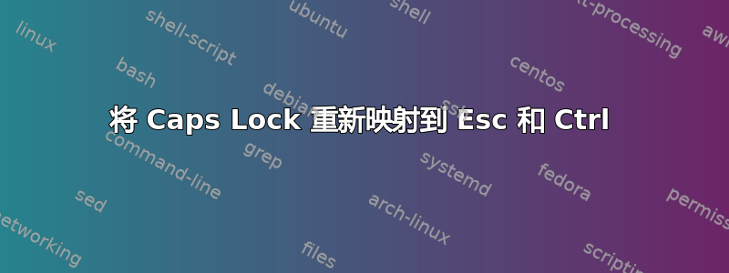 将 Caps Lock 重新映射到 Esc 和 Ctrl