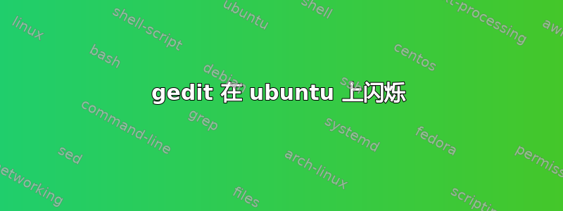 gedit 在 ubuntu 上闪烁