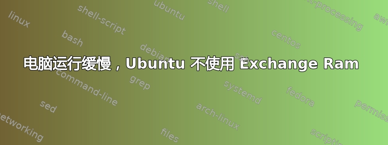 电脑运行缓慢，Ubuntu 不使用 Exchange Ram