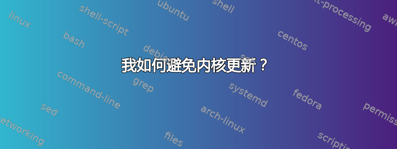 我如何避免内核更新？