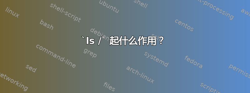 `ls /` 起什么作用？