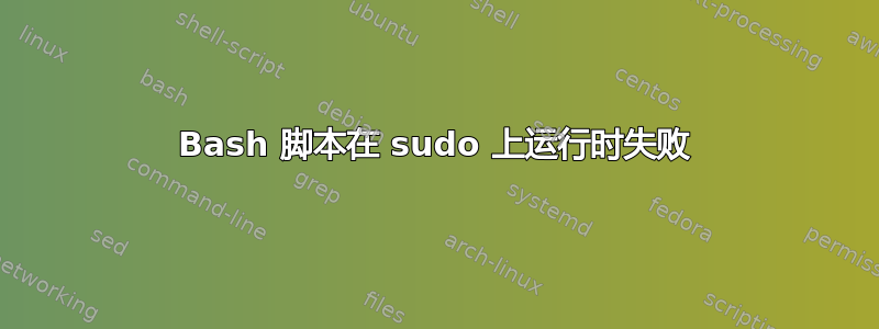 Bash 脚本在 sudo 上运行时失败