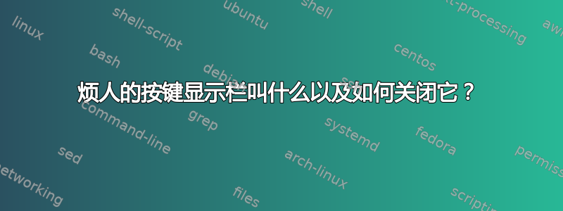 烦人的按键显示栏叫什么以及如何关闭它？