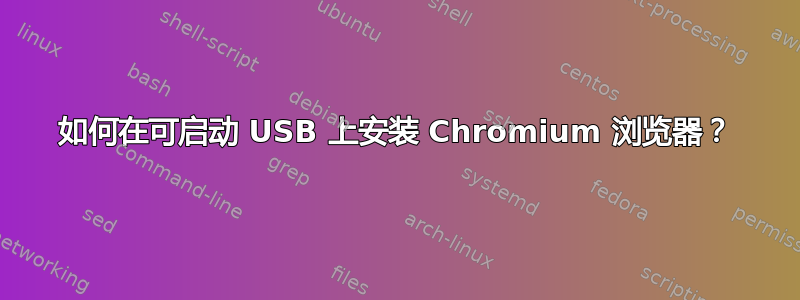 如何在可启动 USB 上安装 Chromium 浏览器？