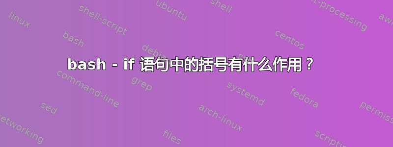 bash - if 语句中的括号有什么作用？ 