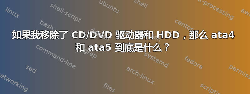 如果我移除了 CD/DVD 驱动器和 HDD，那么 ata4 和 ata5 到底是什么？