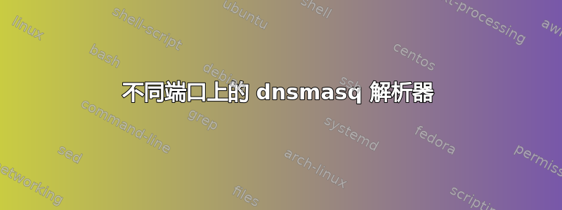 不同端口上的 dnsmasq 解析器