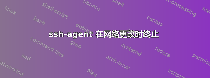 ssh-agent 在网络更改时终止