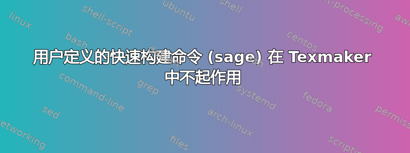 用户定义的快速构建命令 (sage) 在 Texmaker 中不起作用