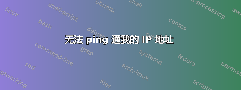 无法 ping 通我的 IP 地址